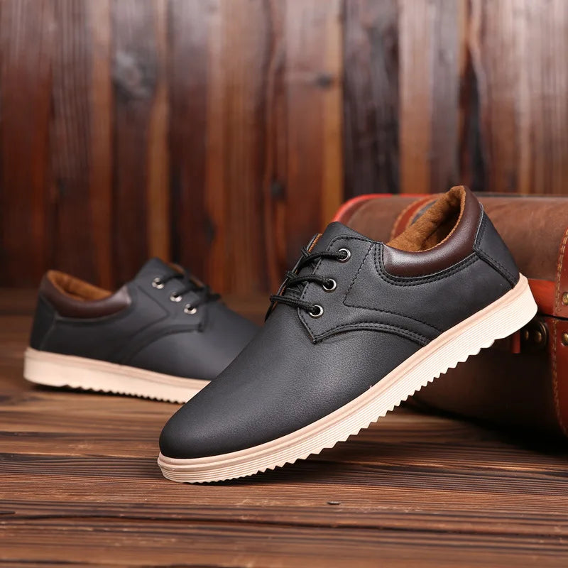 Men's Casual Shoes 2023 Summer Brand Comfortable Flat Shoes for Men Trendy Sneaker Men Lace Up Oxfords Shoes Male Leather Shoes