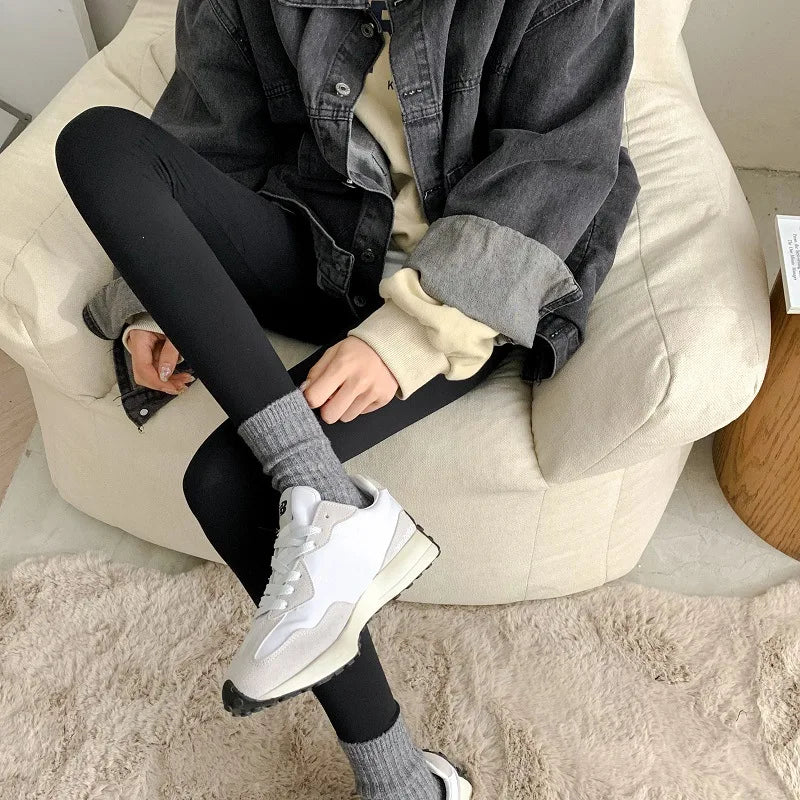 2024 New Winter  Cashmere Wool Women Socks  Casual japanese fashion Solid Color Thicker Long Sock Girls Thermal Warm Crew Sock