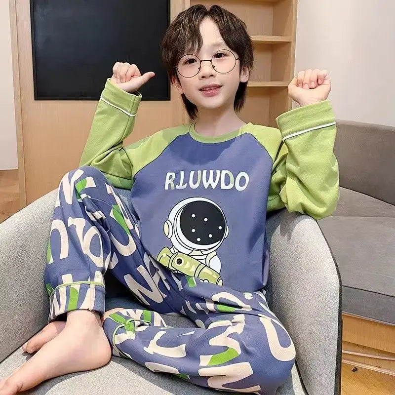 Loungewear Boy Children's Pajamas Pijama Pajama Sets Clothes Sleepwear Robe Clothing Mother Kids