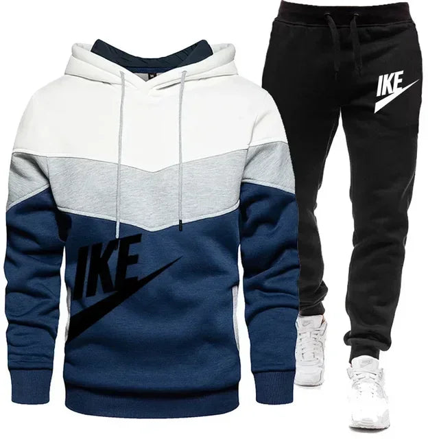 2025 New Men's Autumn Winter Sets Zipper Hoodie+Pants Pieces Casual Tracksuit Male Sportswear  Clothing