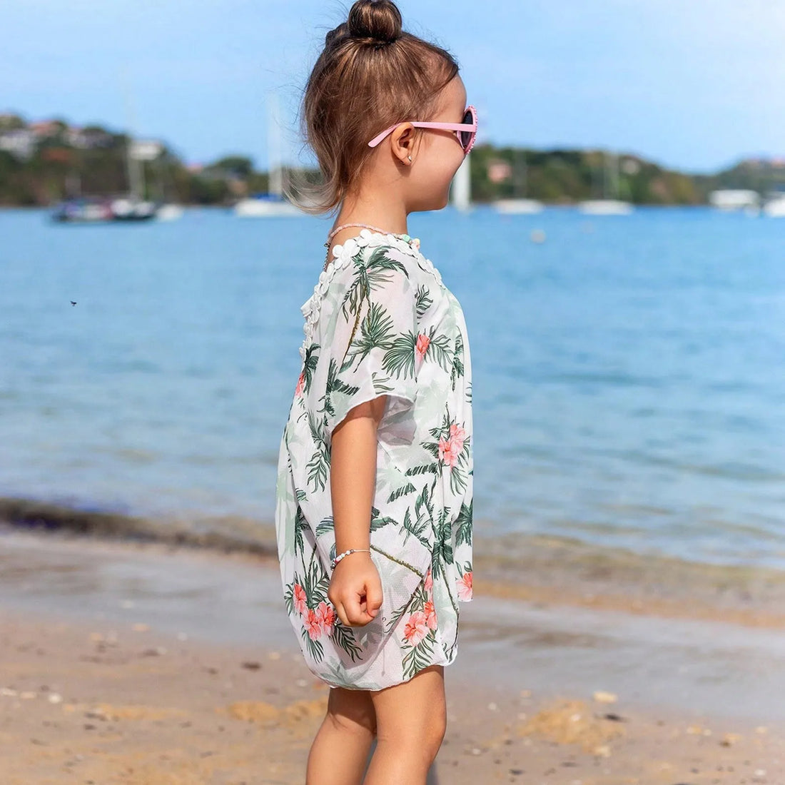 Children'S Cover Up Shirt Girl'S Cute Swimsuit Beach Cardigan Top Dress Bathing Suit Summer Casual Holiday Girl Swim Shirt