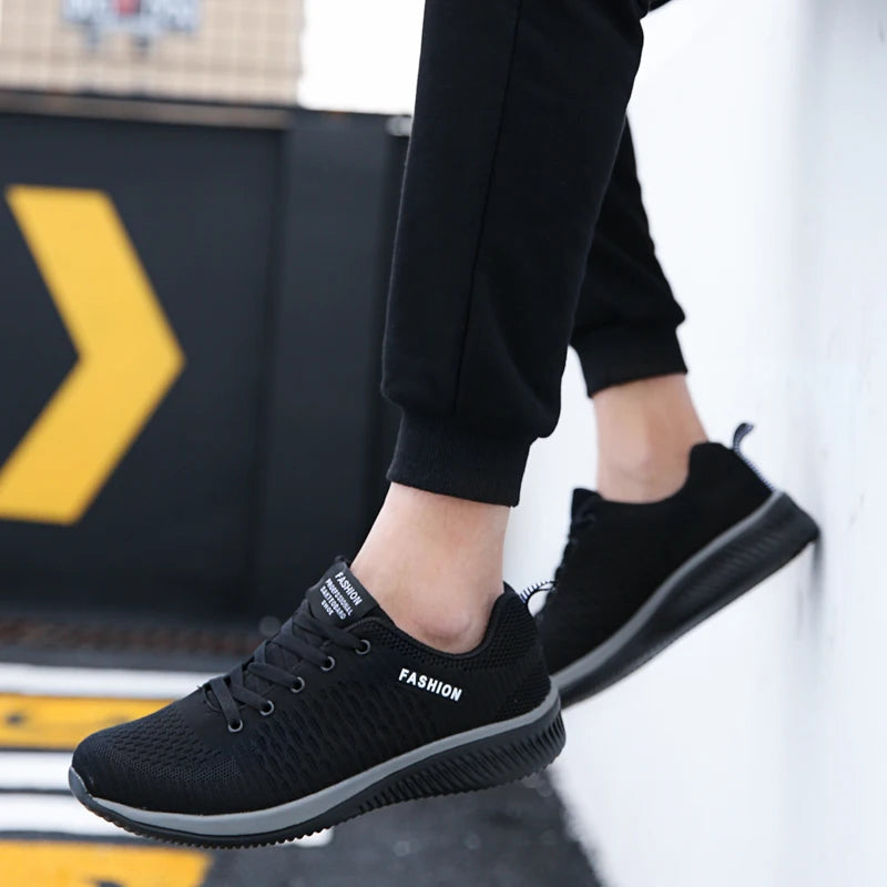 Men Running Walking Knit Shoes Fashion Casual Sneakers Breathable Sport Athletic Gym Lightweight Men Sneakers Casual Shoes