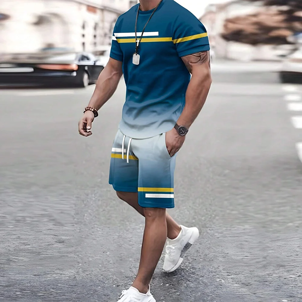 Trendy Summer Casual Also Suitable For Sports Shorts Short Sleeved 2024 New Men S Oversized Loose Quick Drying Summer Suit