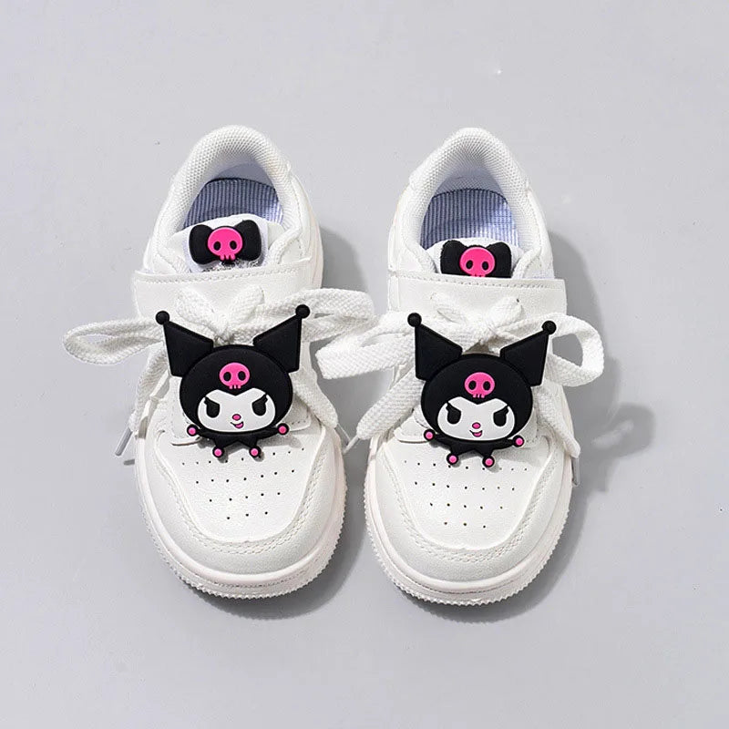 Sanrio Kuromi Children's Casual Shoes Girls Cute Cartoon Comfortable Board Shoes Breathable Non Slip Running Shoes Sneakers