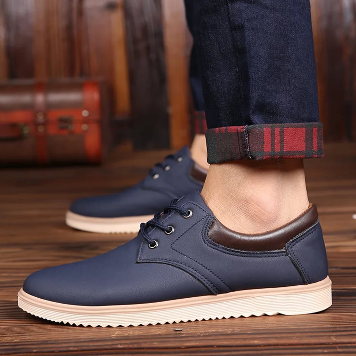 Men's Casual Shoes 2023 Summer Brand Comfortable Flat Shoes for Men Trendy Sneaker Men Lace Up Oxfords Shoes Male Leather Shoes