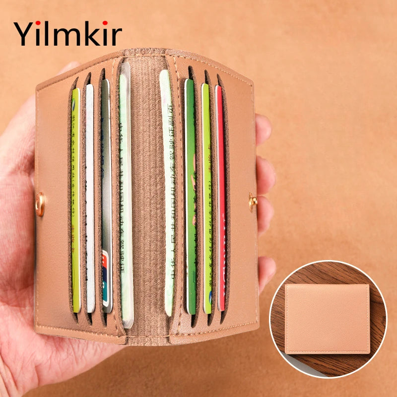 Simplicity Card Holder Wallet for Women RFID Bank Card Driver's License Case Stylish Men Convenient Coin Purse