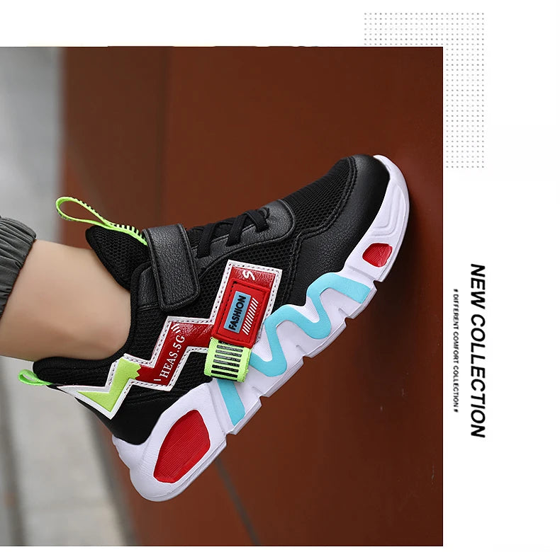 Cartoon Kids Shoes for Boys Mesh Sneakers Children Casual Sport Little Boy Running Tenis Yellow School Student Shoes 2023