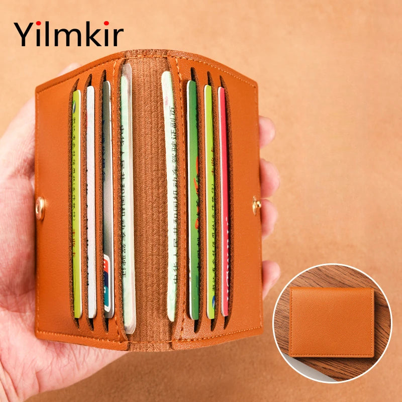 Simplicity Card Holder Wallet for Women RFID Bank Card Driver's License Case Stylish Men Convenient Coin Purse