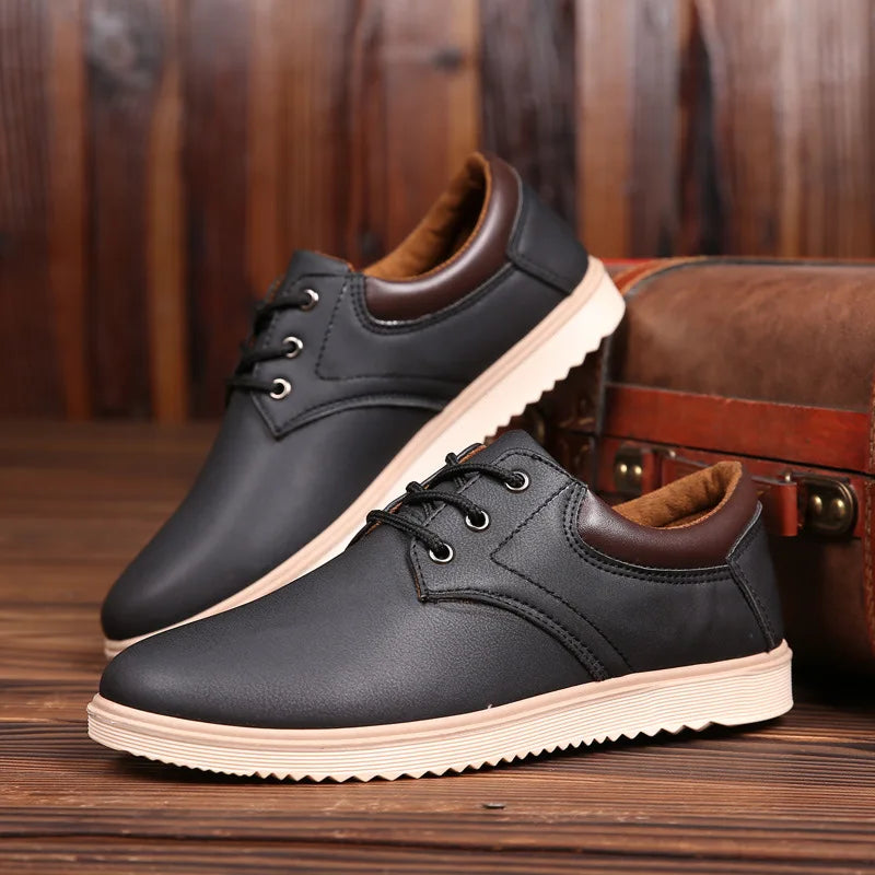 Men's Casual Shoes 2023 Summer Brand Comfortable Flat Shoes for Men Trendy Sneaker Men Lace Up Oxfords Shoes Male Leather Shoes