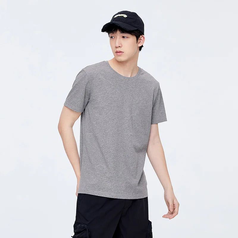 Semir Summer Cotton T Shirts Men 2024 Simple O Neck Stretch Solid New Tops Clothing Casual Tshirt Man Streetwear Cool Tee Shirts