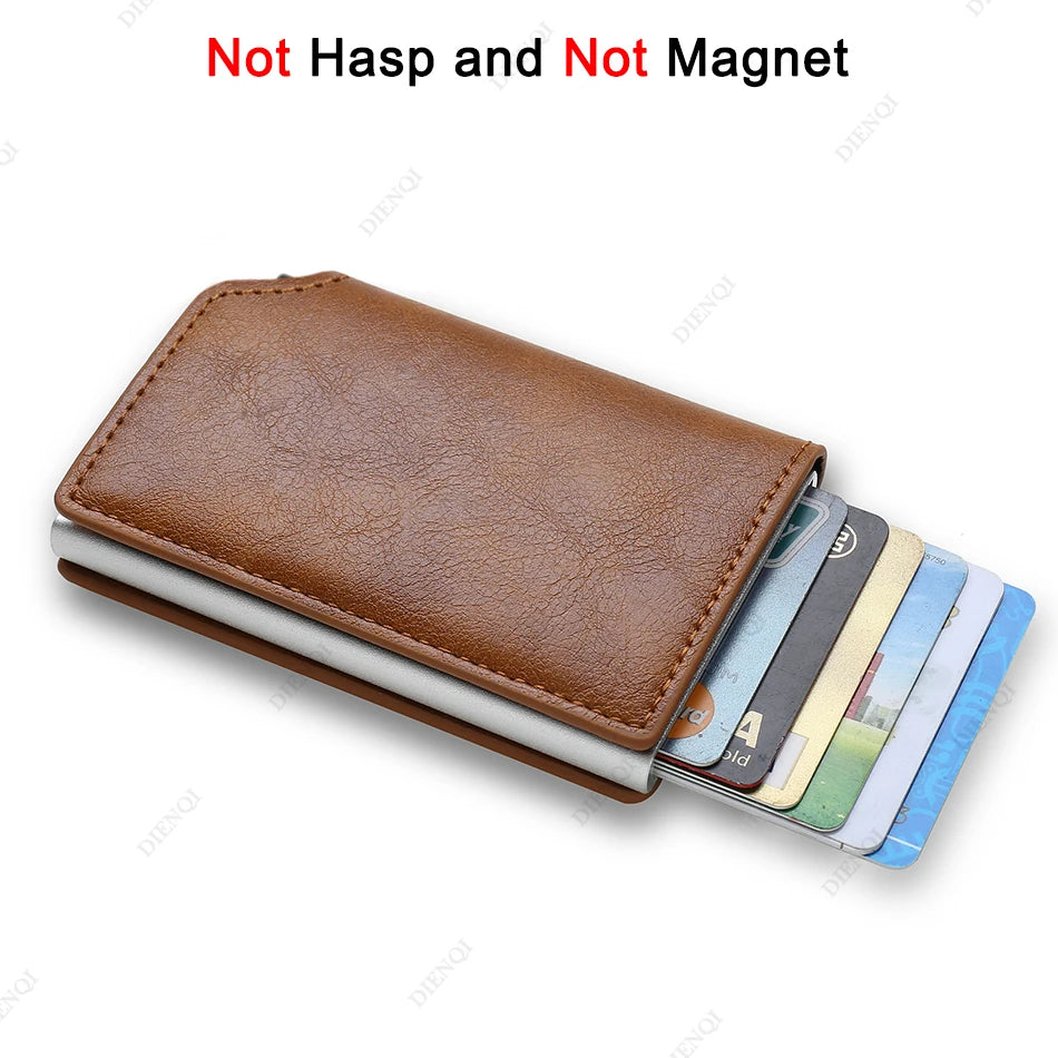 Anti Thief Rfid Credit Card Holder Smart Minimalist Wallet Men Women Slim Bank Cardholder Case Money Bag Cash Creditcard Purse