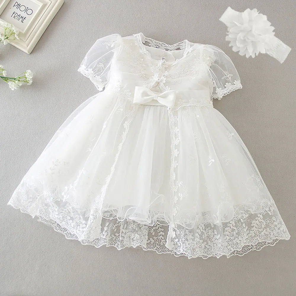 Hetiso Baby Girls Dress Long Sleeve Kids First Birthday Ball Gown Infant Dresses for Baptism Bridesmaid party 3-24 month