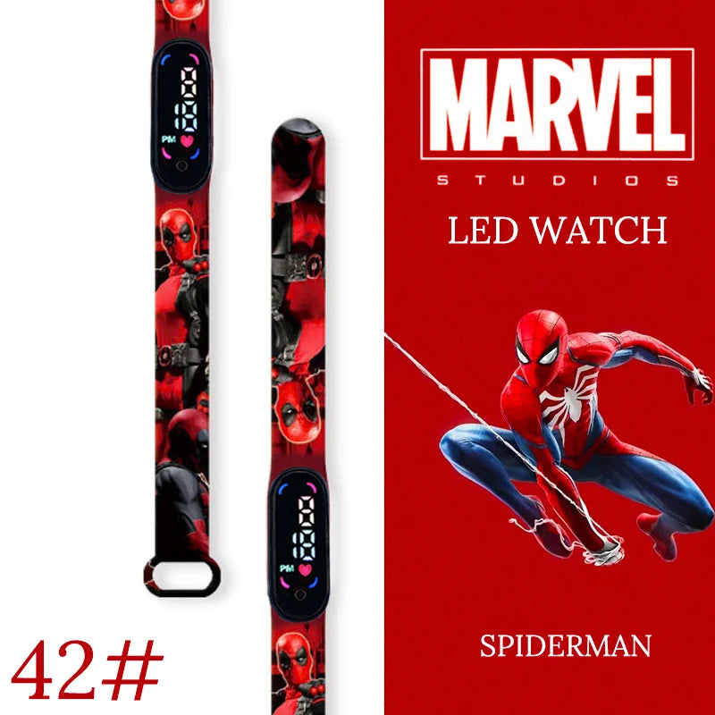 MINISO Spiderman Kid's Watches Men Sport Wristband Bracelet Waterproof Children Digital Watch Boys LED Clock relogio montre