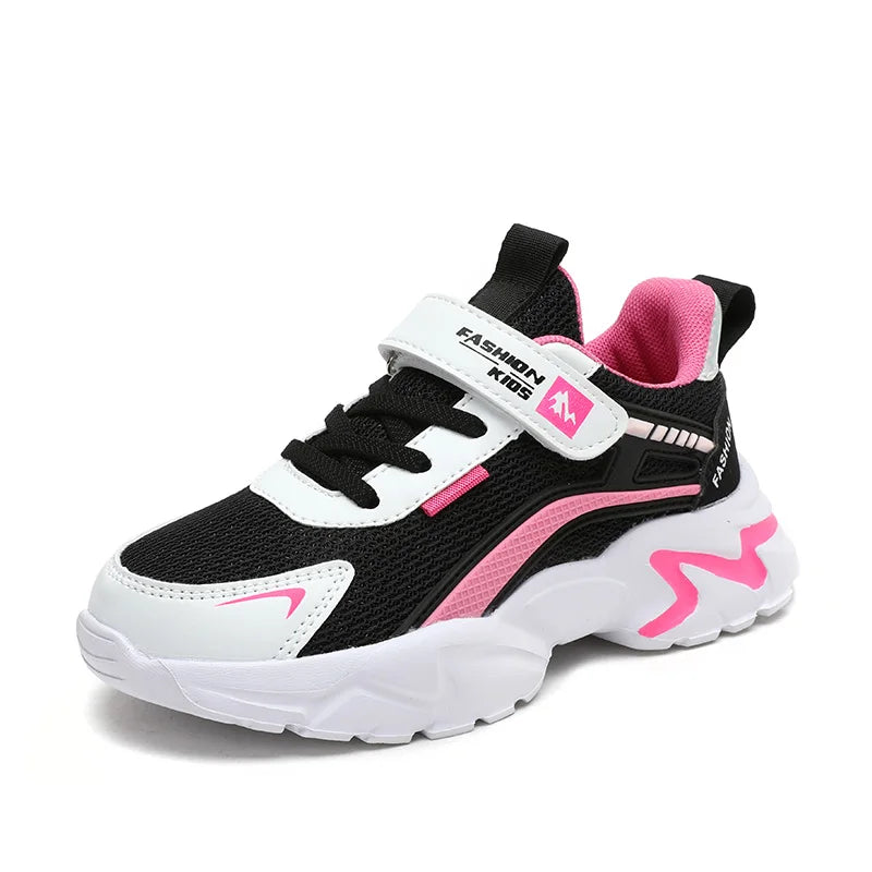 Kids Casual Pink Girls Shoe Outdoor Comfortable Running Shoes Sneakers Breathable Student's Children Boys Sport Walking Footwear