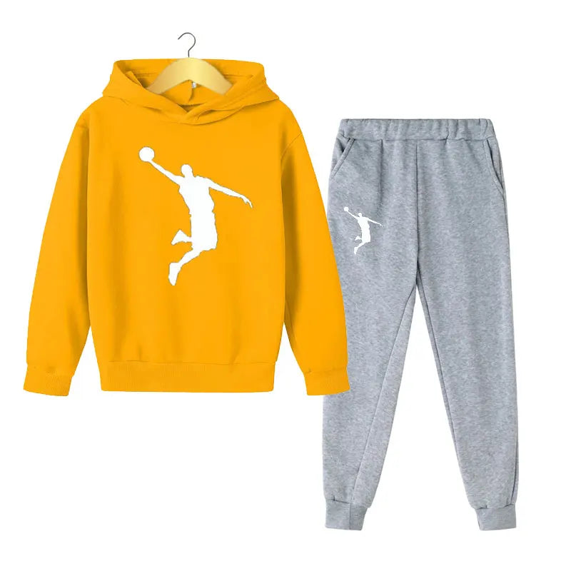 Kids Autumn Spring Fashion 2Pcs Hoodie+Pants Sports Suits 3-13 Years Boys Girls Casual Outfits Tracksuits Children Clothing Sets