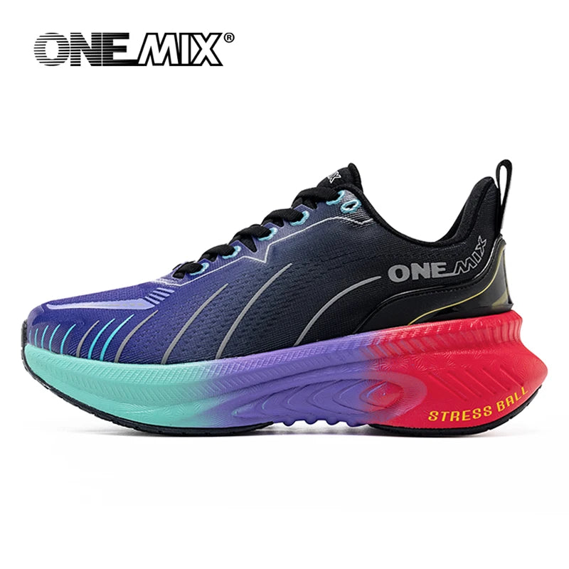 ONEMIX White Road Running Shoes for Men Air Cushion Outdoor Sport Shoes Male Trainers Summer Jogging Shoes Women Footwear