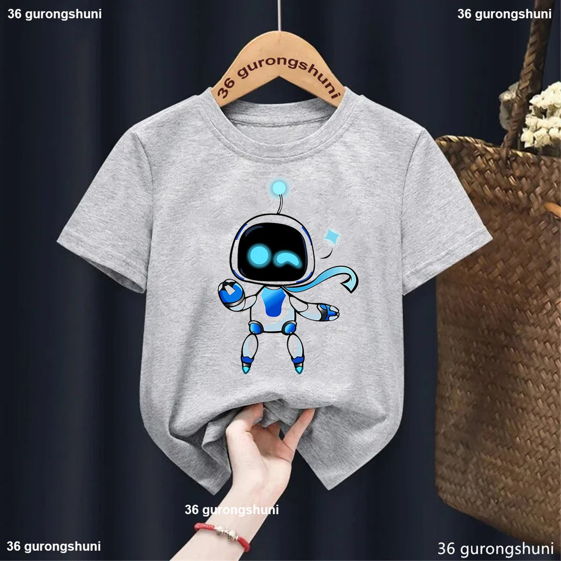 Newly Boys T-Shirts Astros Playroom Cartoon Print Children'S Tshirt Summer Casual Boys Clothes Toddler T Shirt Tops 1 To13 Year