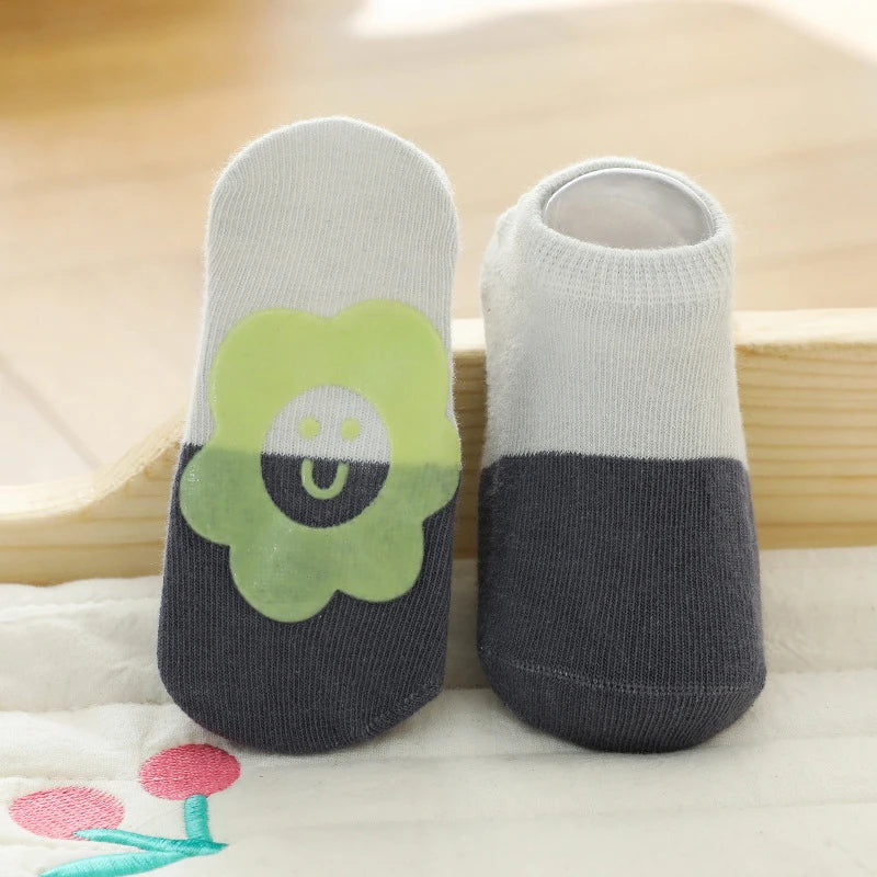 Baby Socks Children Floor Socks Combed Cotton Baby Non-Slip Toddler Socks Newborn Cartoon Spring Summer Socks