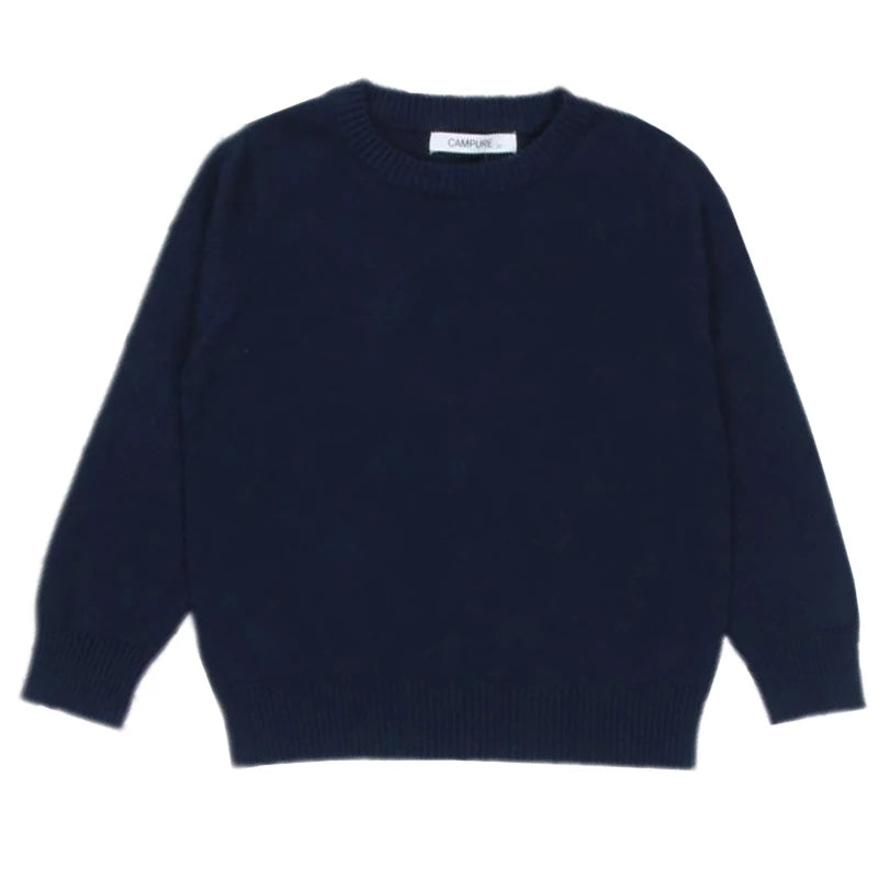 New Spring Kids Pullovers Tops Baby Boys Girls Pure Color Sweaters Autumn Kids Sweaters Knitted Bottoming Boys Sweaters