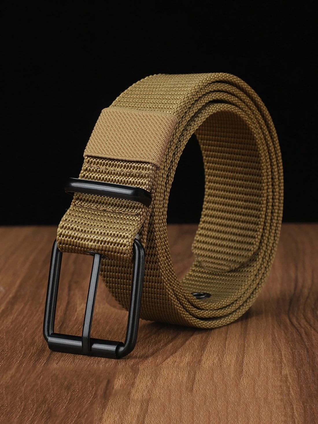 Perforated canvas belt men's needle buckle belt student youth Korean version versatile jeans belt military training extend