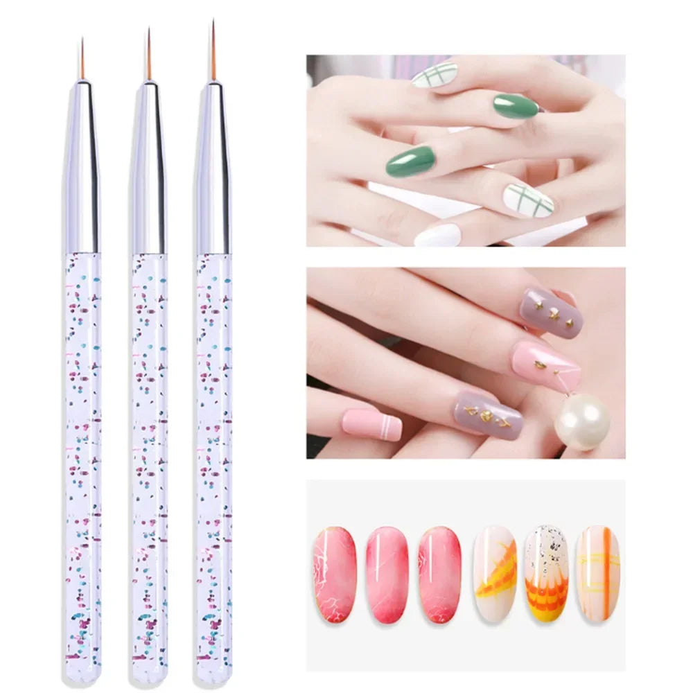 5/20Pcs Nail Art Brush Design Tip Painting Drawing Carving Dotting Pen Professional Nail Brushes Set Nail Art Manicure Tools