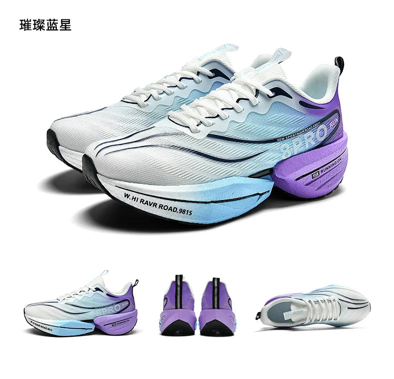 Marathon Air Cushion Carbon Plate Sports Running Shoes Men Breathable Lightweight Women Comfortable Nonskid Speciality Sneakers