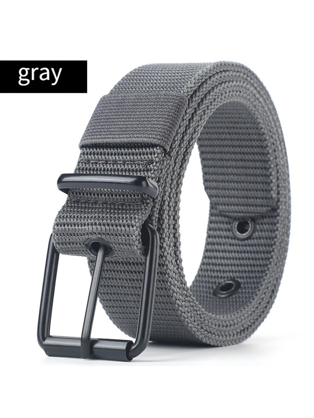 Perforated canvas belt men's needle buckle belt student youth Korean version versatile jeans belt military training extend