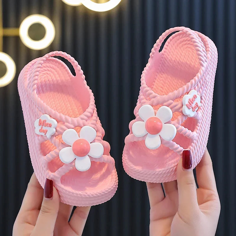 Children's Slippers Summer Girls and Boys Bathroom Home Anti slip Beach Shoes Soft Soled Baby Sandals