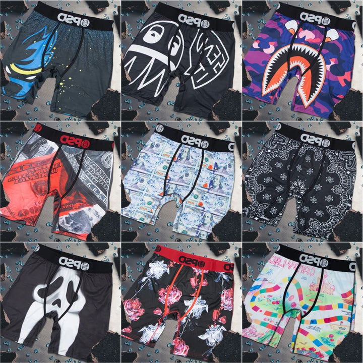 Sexy Men Boxer Underwear Breathable Mens Boxershorts Men's Panties Underpants Plus Size Fashion Printed Man Boxers Briefs Trunks