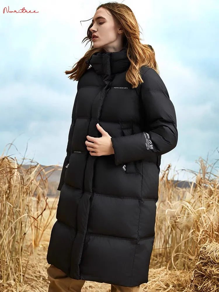 Thicker Warm Duck Down Coat Winter Fashion Hooded Fluffy Down Parkas Coats Was Thin Down outerwear wy1841