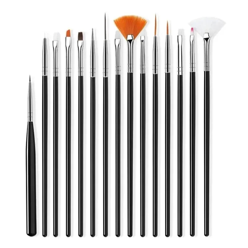 5/20Pcs Nail Art Brush Design Tip Painting Drawing Carving Dotting Pen Professional Nail Brushes Set Nail Art Manicure Tools