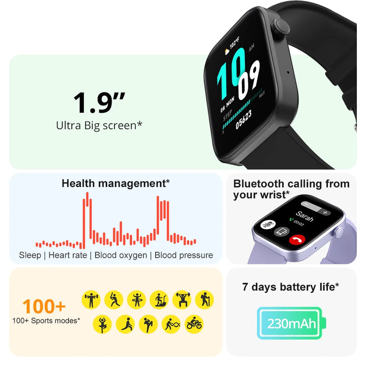 COLMI P71 Voice Calling Smartwatch Men Health Monitoring IP68 Waterproof Smart Notifications Voice Assistant Smart Watch for Men & Women