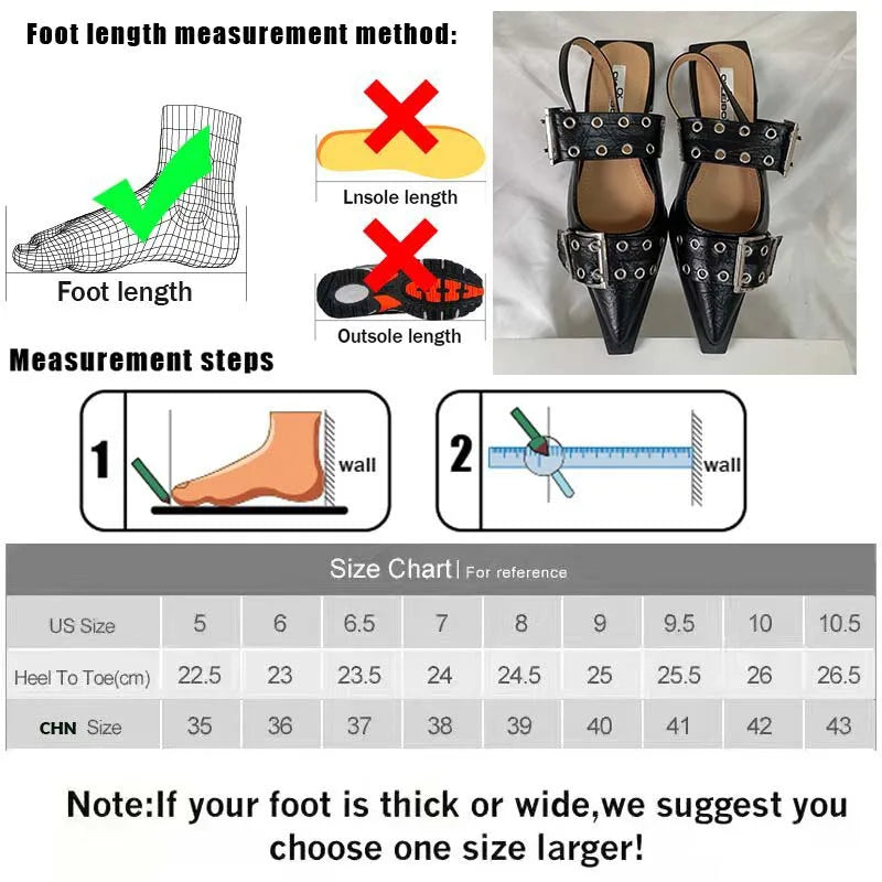 New Women Sandals Shoes Pointed Toe 2025 Spring Fashion Shallow Footwear Slingbacks Ladies Sandals Flats Shoes Big size