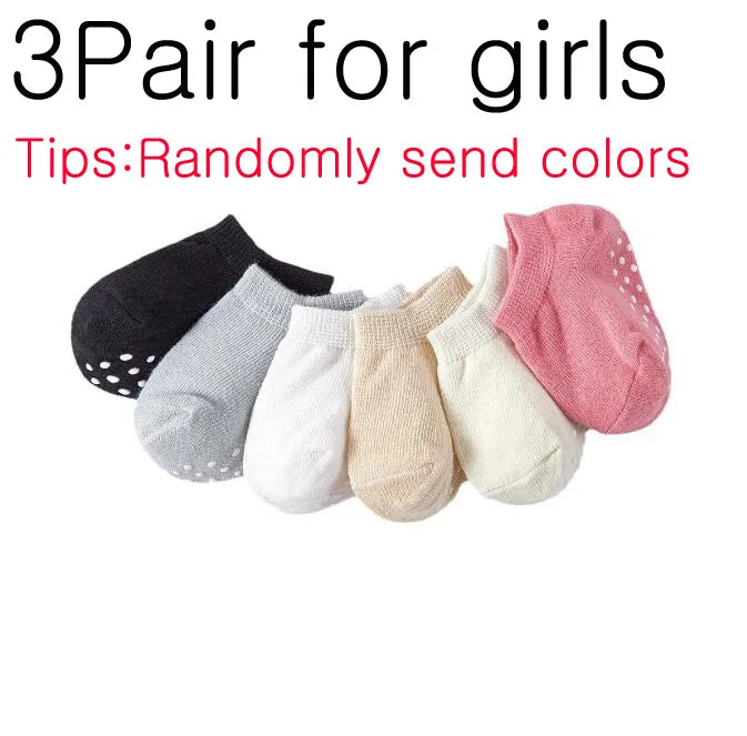 3Pair/lot New Anti slip Boys and Girls Baby Floor Socks