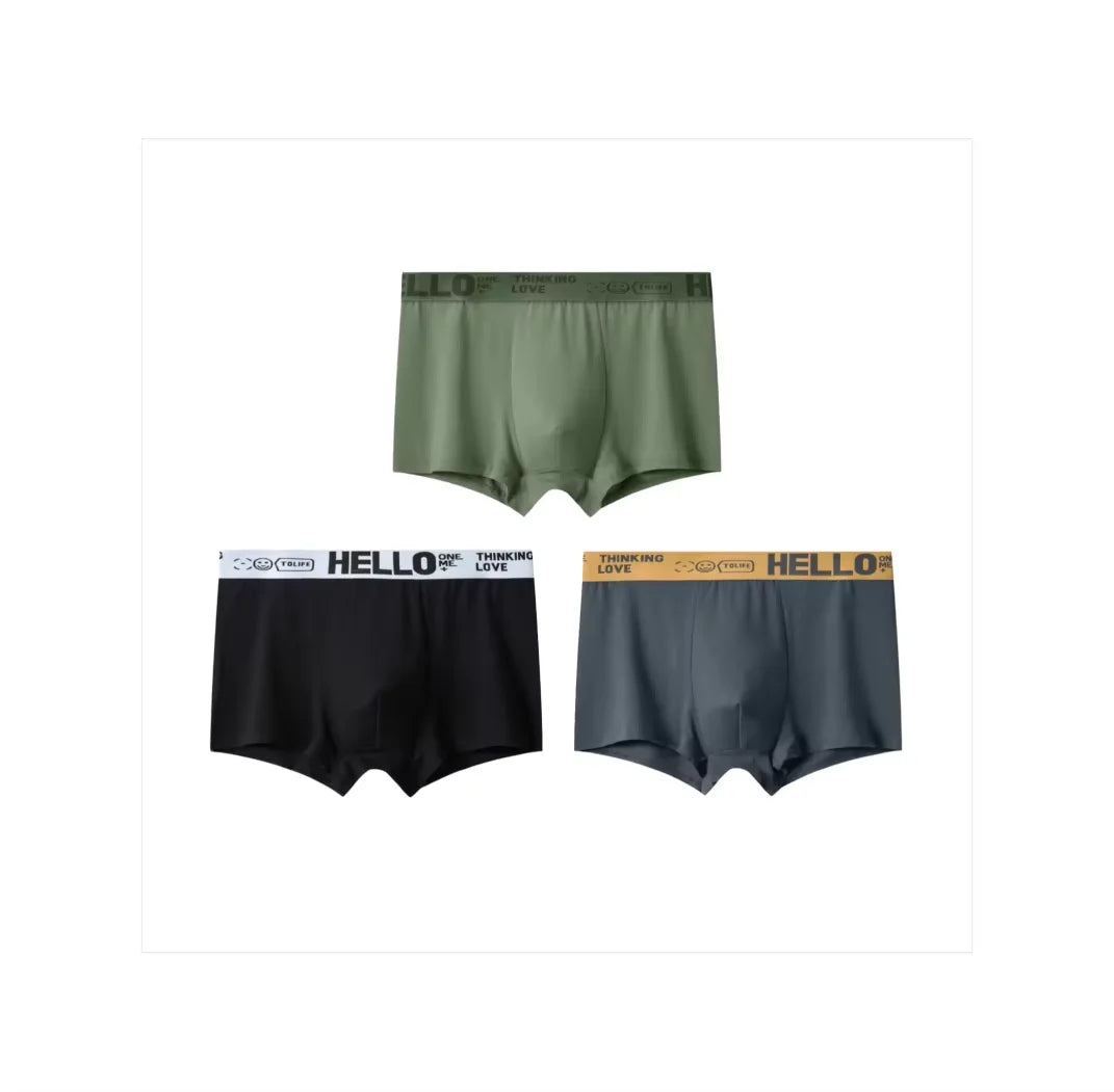 1/3/5pcs Men's Underwear, Breathable Comfy Quick Drying Stretchy Boxer Trunks, Sexy Underpants, Men's Trendy Boxer Panties