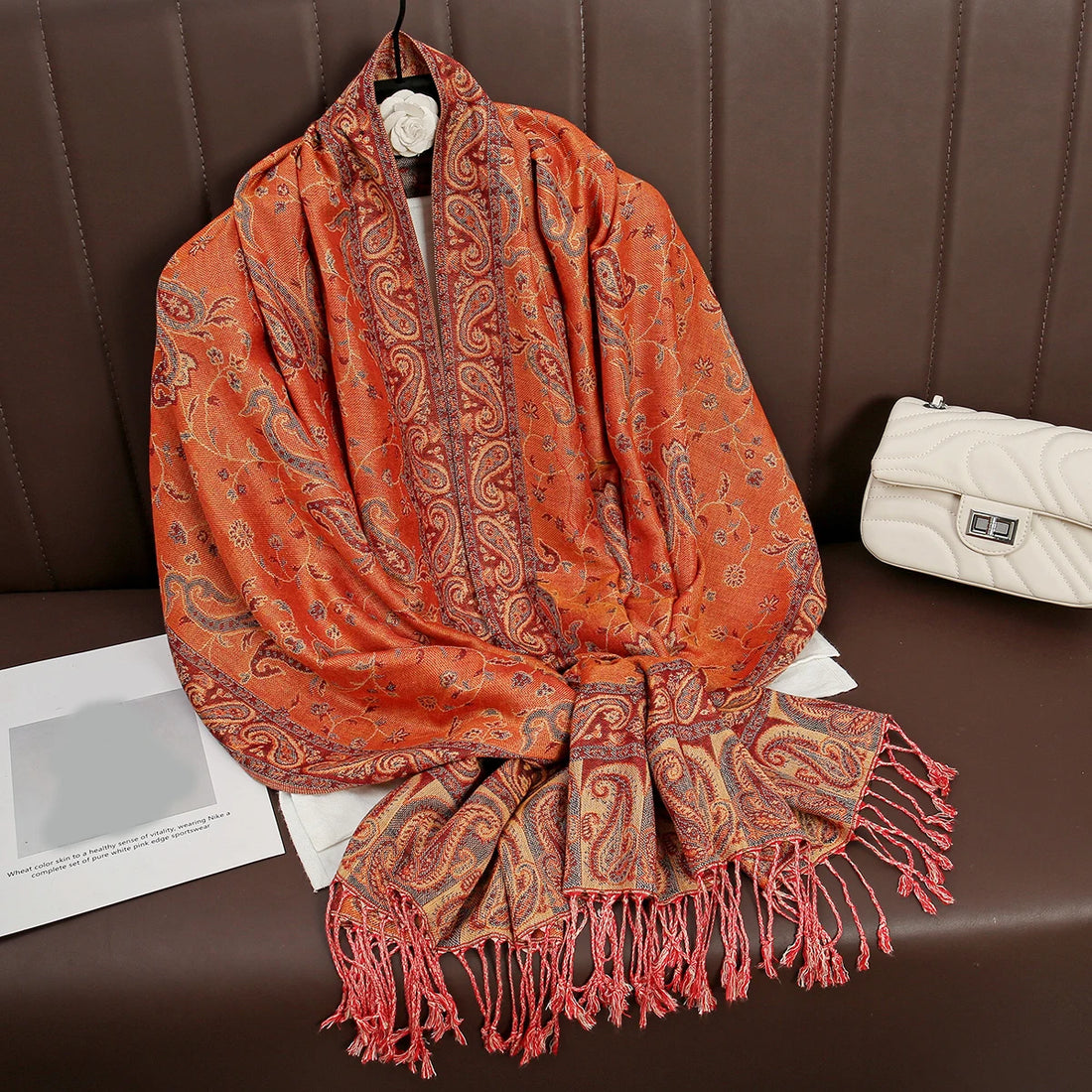 Tassel Blanket Design Thick Pashmina New Winter Warm Shawl Wrap Cashmere Scarf Women Neckerchief Poncho Stoles 2025