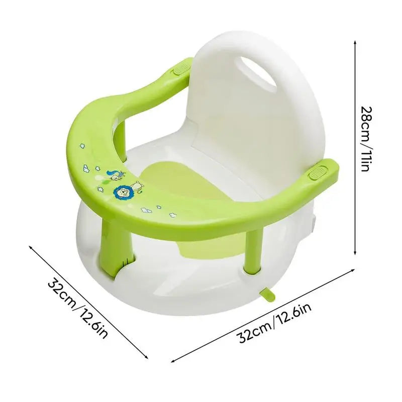 Baby Bath Seat Soft Mat For Travel Home Living Room Foldable Baby Bath Seat With Suction Cups Wrap-around Baby Bath Chair