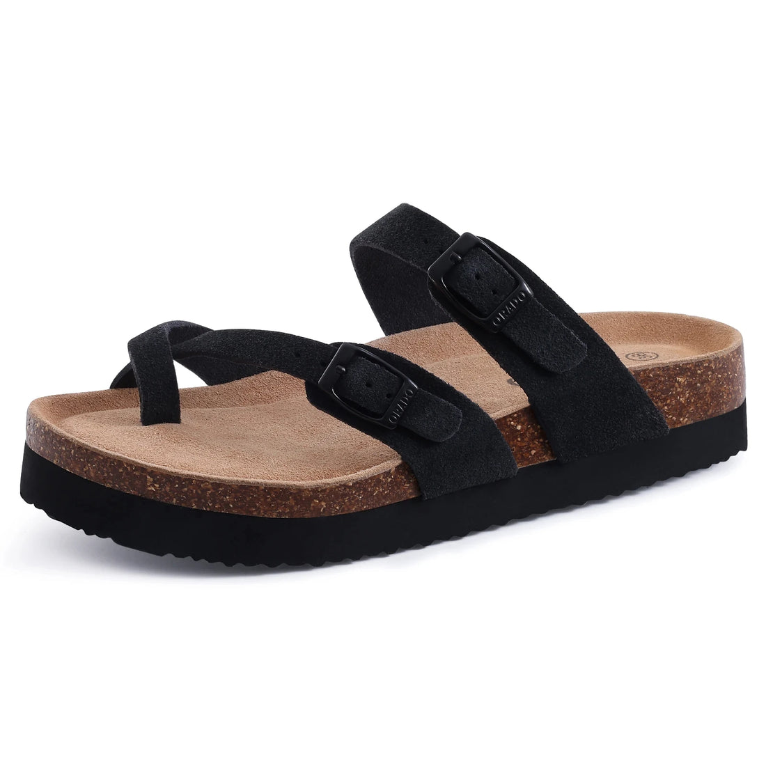 Comwarm Classic Cork Sandals For Women Men Fashion Soft Thick Sole Cork Slippers Summer Beach Sandals Home Open Toe Flat Sandals