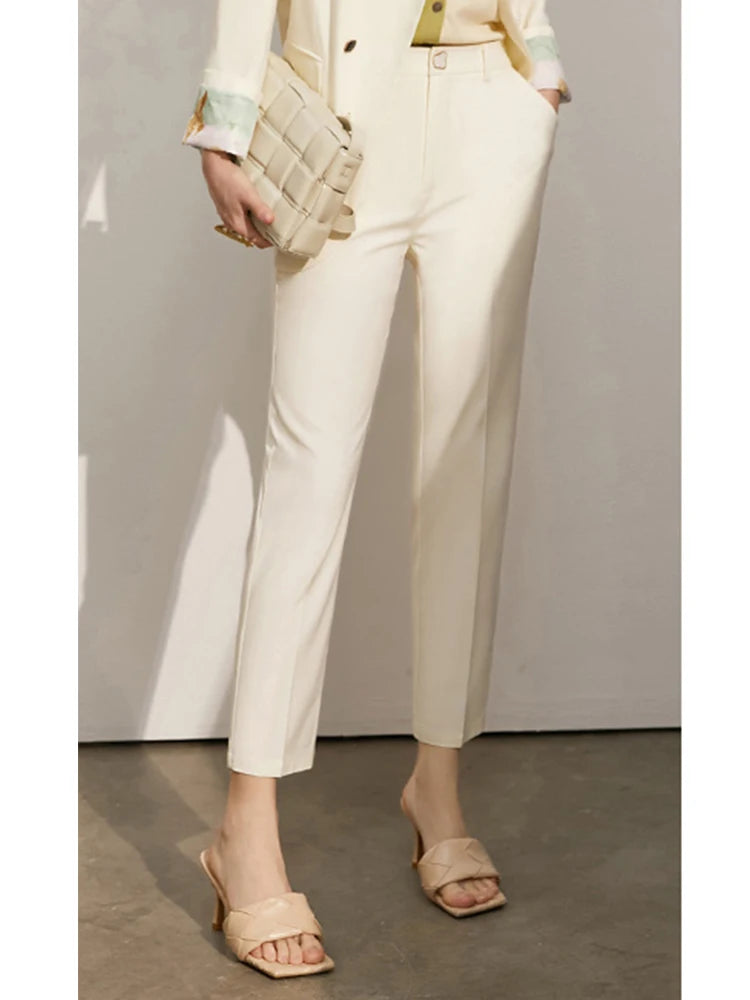 Amii Minimalism Spring Summer Women Suit Sold Separately Offical Lady Lapel Solid Blazer Women Suit Pants Female Shorts 12240756