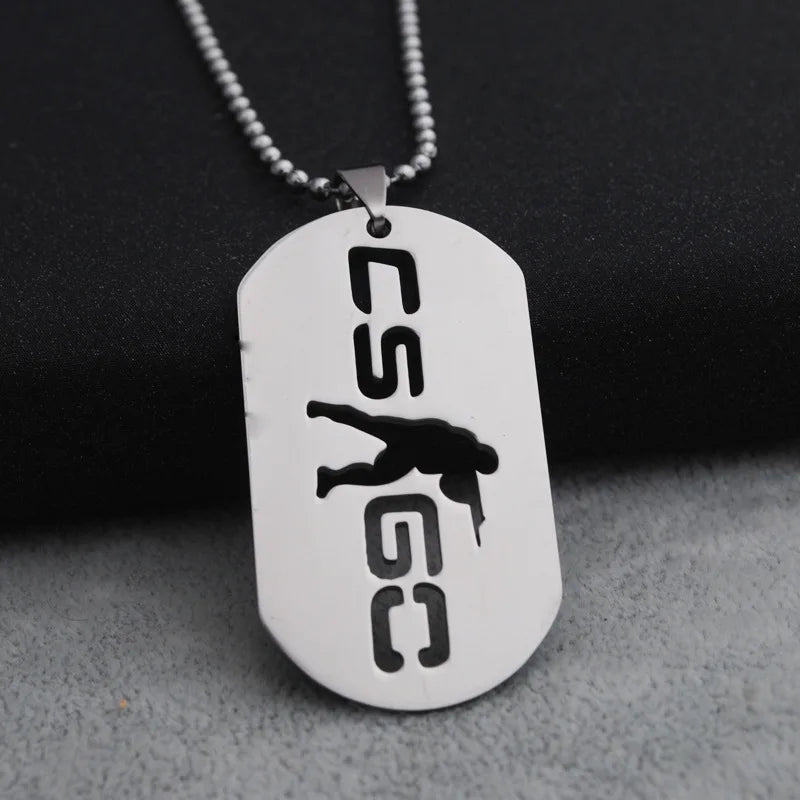 HNSP Bat Flash Stainless Steel Pendant Chain Necklace For Men Jewelry Boy Anime Accessories Gift