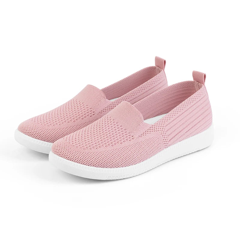 Women Walking Shoes Sock Sneakers Slip-On Breathable Mesh Trainers Women's Comfortable Casual Ladies Air Cushion Athletic Shoes