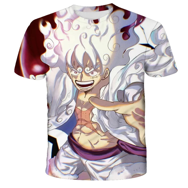 Japanese anime One Piece cartoon children's adult 3D printed top T-shirt One Piece boy cartoon cute top T-shirt