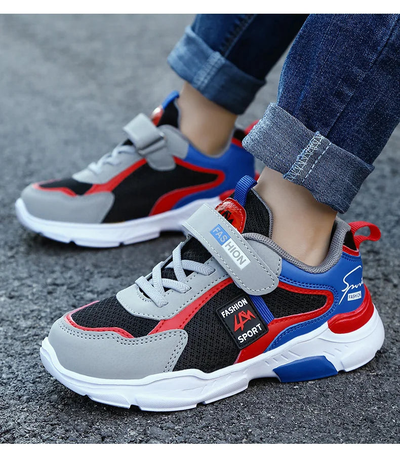 Kids' Sneakers Children Casual Sports Shoes for Boys Breathable Summer Mesh Kids Hook&Loop Students Girls School Running Shoes