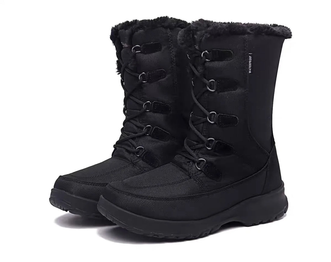 Velvet-Lined Snow Boots for Women, Waterproof and Anti-Slip, Warm Ski Boots, Outdoor Snow Boots, Nornortheast Harbin Snowfield