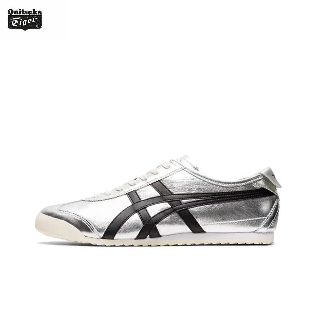 Asics Onitsuka Tiger MEXICO 66 Original Shoes Classic  Tiger Onitsuka Women Men Sneaker Lightweight Silver White