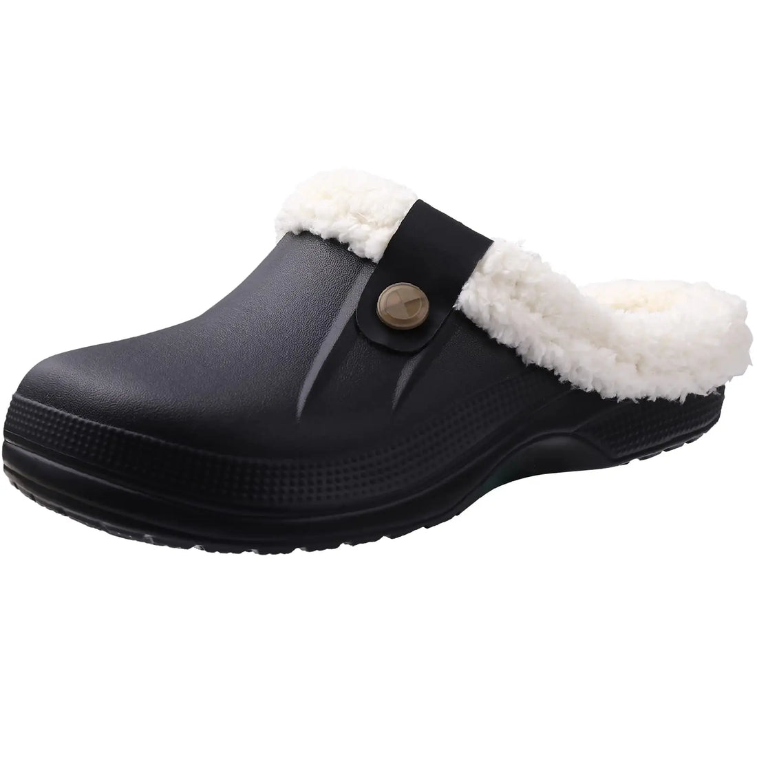 Pallene Fur Lined Clogs Women Men Waterproof Graden Shoes Winter Fuzzy Slippers Plush Bedroom Shoes Outdoor Fashion Fur Clogs