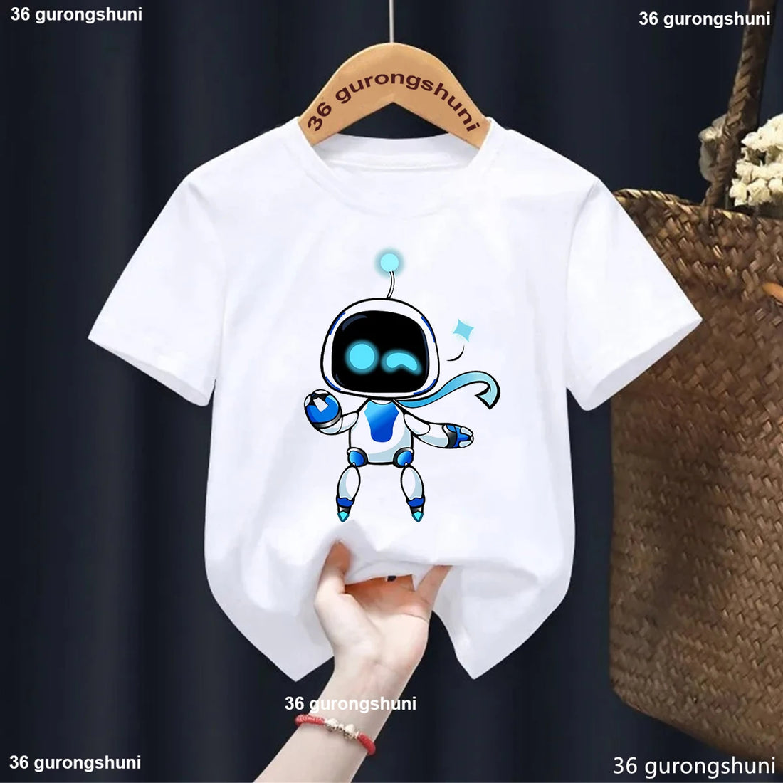 Newly Boys T-Shirts Astros Playroom Cartoon Print Children'S Tshirt Summer Casual Boys Clothes Toddler T Shirt Tops 1 To13 Year