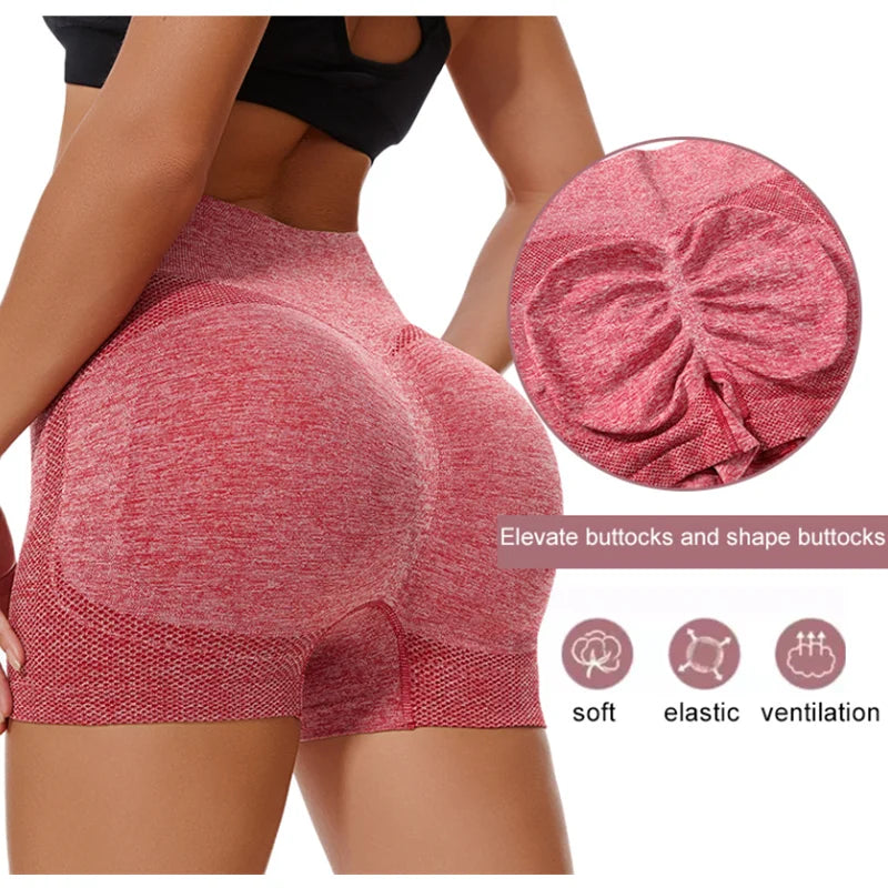 Lady Yoga Shorts High Waist Workout Shorts Fitness Yoga Lift Butt Fitness Women Yoga Gym Running Short Pants Sportswear