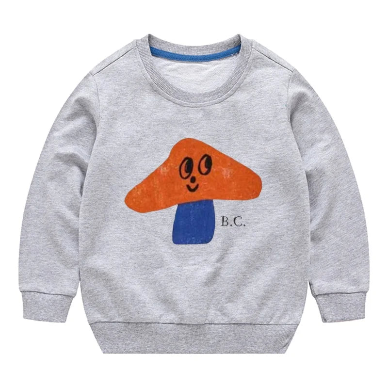 2024 New Autumn Boys Sweatshirts Cotton Kids Hoodies Casual Cartoon Printting Shirts Baby Boy Clothing 2-7 Years Children Tops