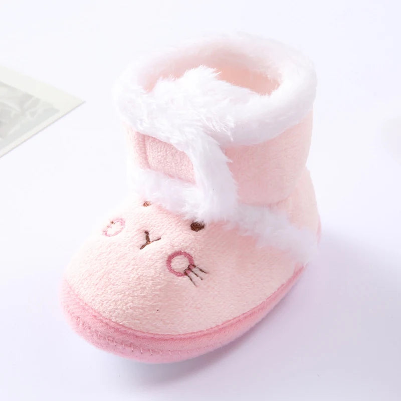 Snow Boots Baby Toddler Soft Sole Plus Velvet Warm Newborn First Walkers Infant Comfortable Walking Shoes